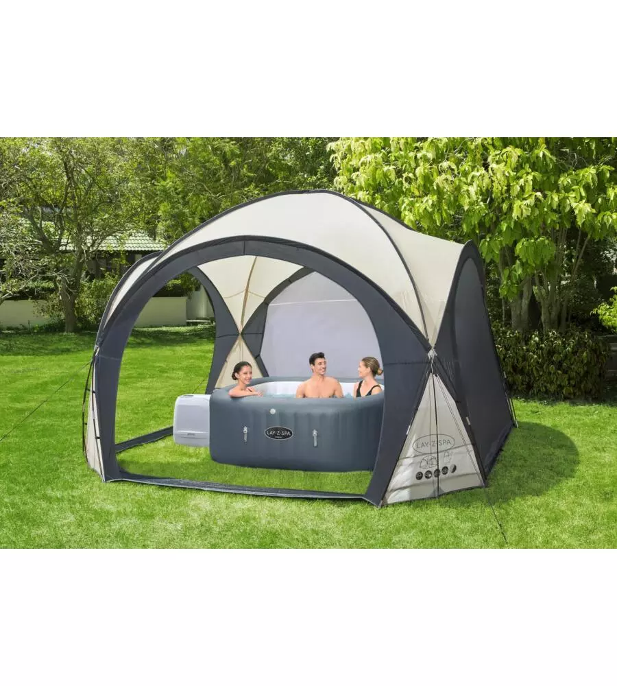 Copertura a gazebo per piscina idromassaggio lay-z-spa, 390x390x255 cm - bestway 30605